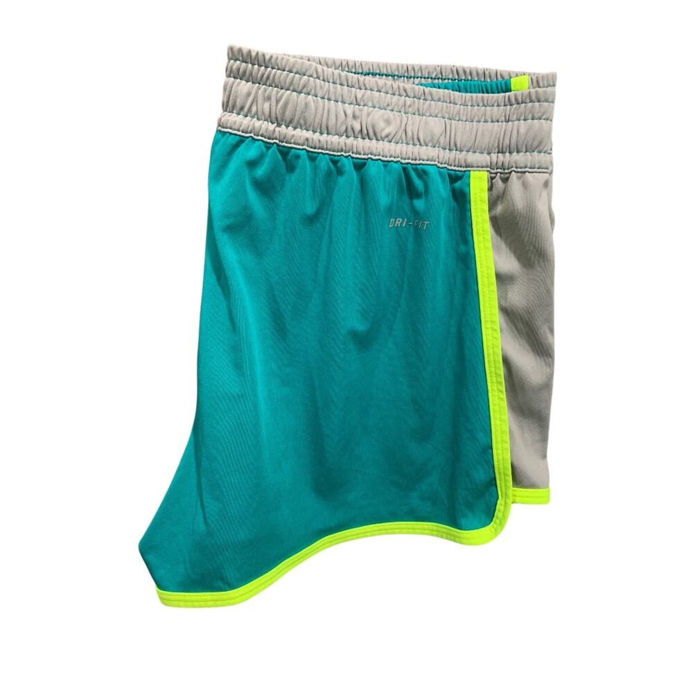 Large Nike Dri-Fit Womens Teal Gym Shorts 613595‎